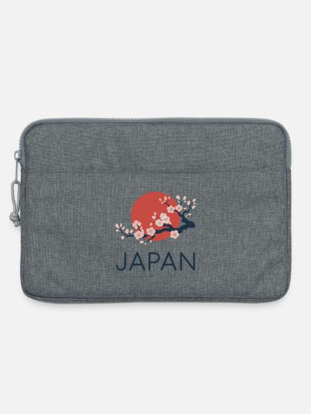 Japan Kirschblüte Minimal - Laptoptasche 13" - Grau meliert