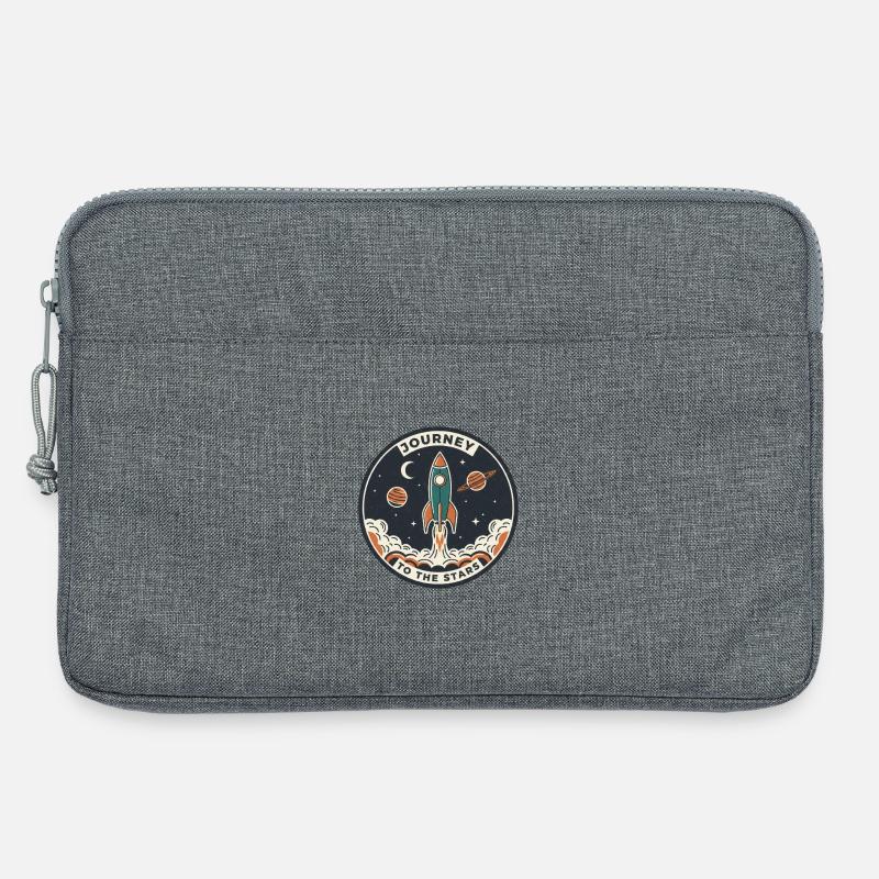 Rocket Journey to the Starry Sky Patch - Laptop bag 13" - heather grey