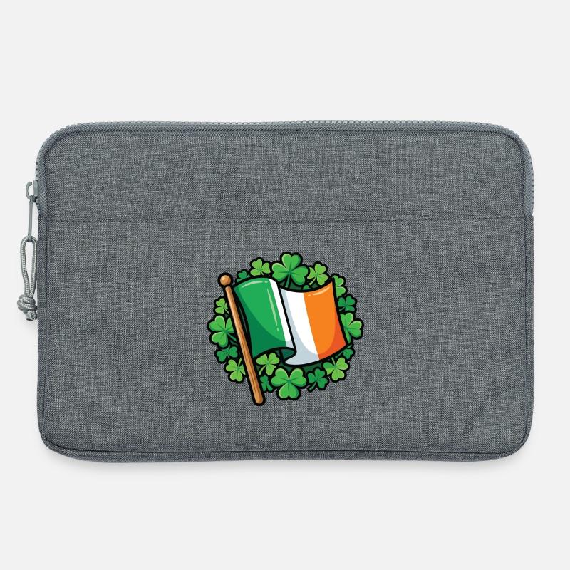 Irische Flagge Clover Pride - Laptoptasche 13" - Grau meliert