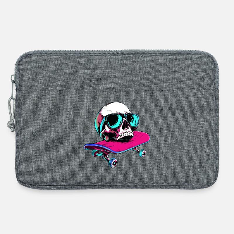 Totenköpfe Skateboard - 1990 - Laptoptasche 13" - Grau meliert