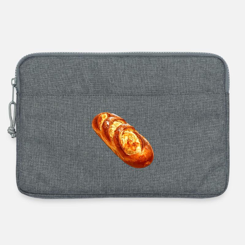 Brot oder Baguette - Laptoptasche 13" - Grau meliert