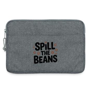 Spill the Beans Coffee Tee - Laptop bag 13" - heather grey - Front