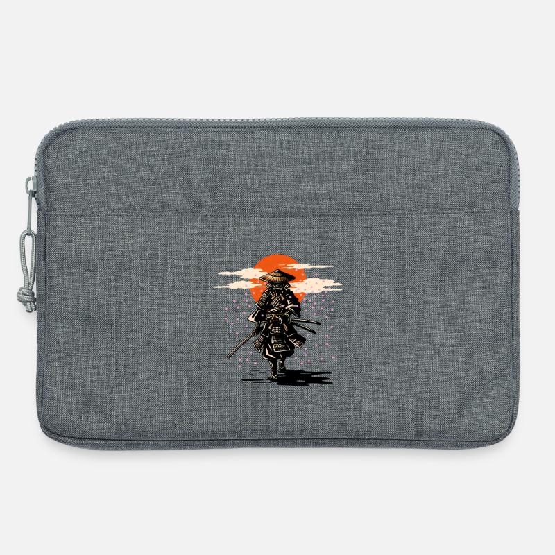 Samurai Sun und Sakura - Laptoptasche 13" - Grau meliert