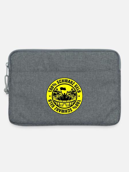 Schwarz Gelb Fans - Laptoptasche 13" - Grau meliert
