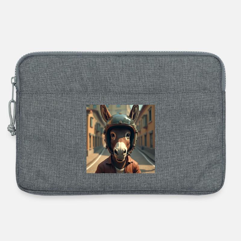 Biker-Esel - Laptoptasche 13" - Grau meliert
