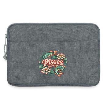 Pisces Lotus Fish Vintage Tattoo - Laptoptasche 13" - Grau meliert - Vorne