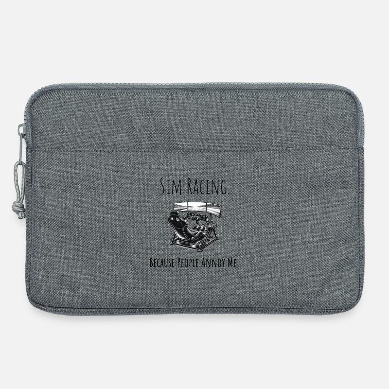 Lustiges Sim-Racing-Geschenk – Real Simulator E-Sports - Laptoptasche 13" - Grau meliert