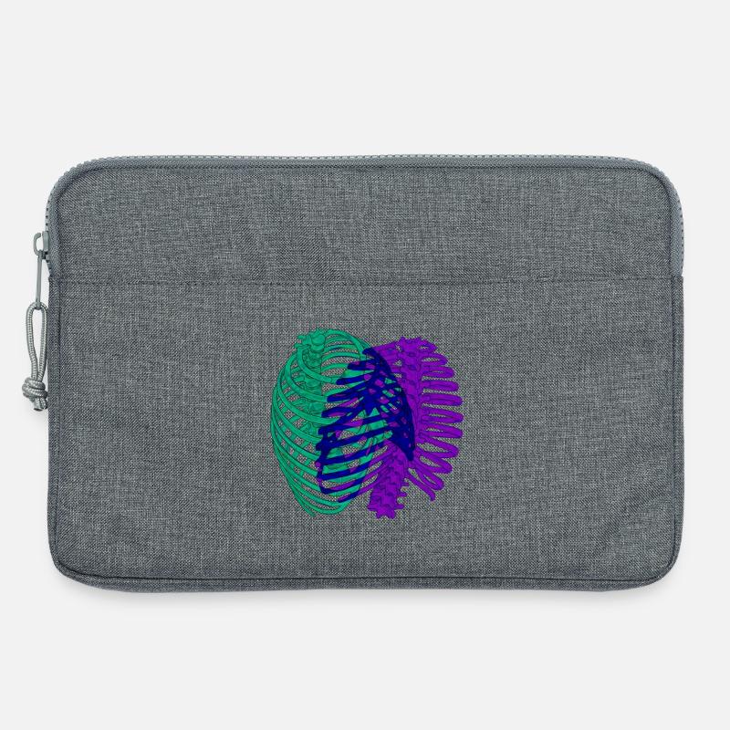 Doppelchromatischer Brustkorb - Laptoptasche 13" - Grau meliert