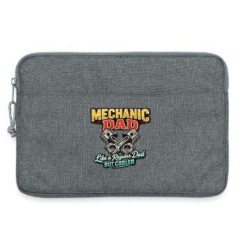 Mechanic Dad – Cooler Dad Spruch - Laptoptasche 13" - Grau meliert - Vorne