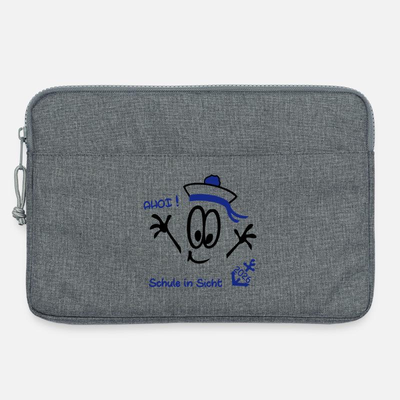 Ahoi Schulstart  - Laptoptasche 13" - Grau meliert
