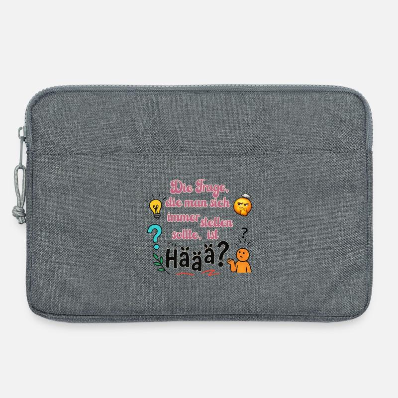 Häää? Manchmal gibt es einfach keine bessere Frage - Laptoptasche 13" - Grau meliert