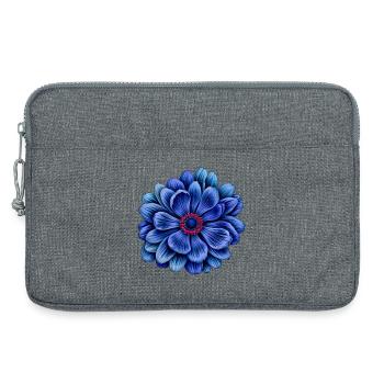 Blaue blüte mit roter Mitte anemone - Laptoptasche 13" - Grau meliert - Vorne