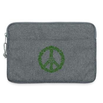 Signe de paix dans le style floral bohème - Sacoche pour ordinateur portable 13 pouces - gris chiné - Devant