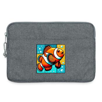 Poisson-clown - Sacoche pour ordinateur portable 13 pouces - gris chiné - Devant