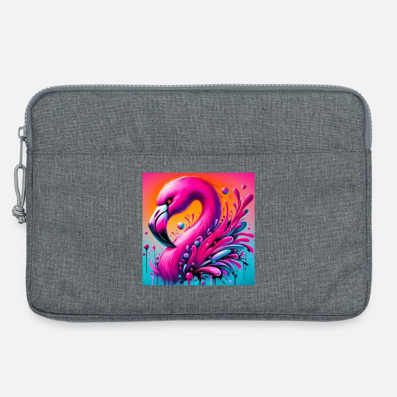 Flamingo - Laptoptasche 13" - Grau meliert