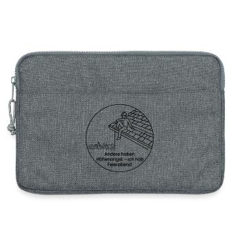 Dachdecker Höhenangst Feierabend - Laptoptasche 13" - Grau meliert - Vorne