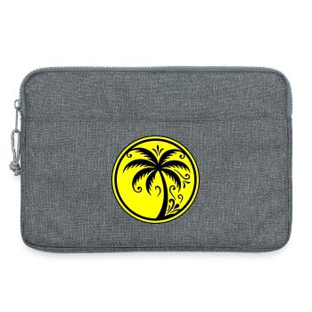 Palm tree icon beach - Laptop bag 13" - heather grey - Front