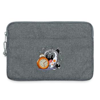 Monstre de la montre sans sommeil - Sacoche pour ordinateur portable 13 pouces - gris chiné - Devant