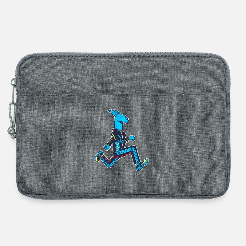 Blue Llama runner - Laptop bag 13" - heather grey