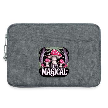 Stay magical in the mushroom forest - Laptop bag 13" - heather grey - Front