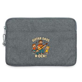 Les papas guitaristes sont déchirants ! Chemise drôle de papa guitariste - Sacoche pour ordinateur portable 13 pouces - gris chiné - Devant