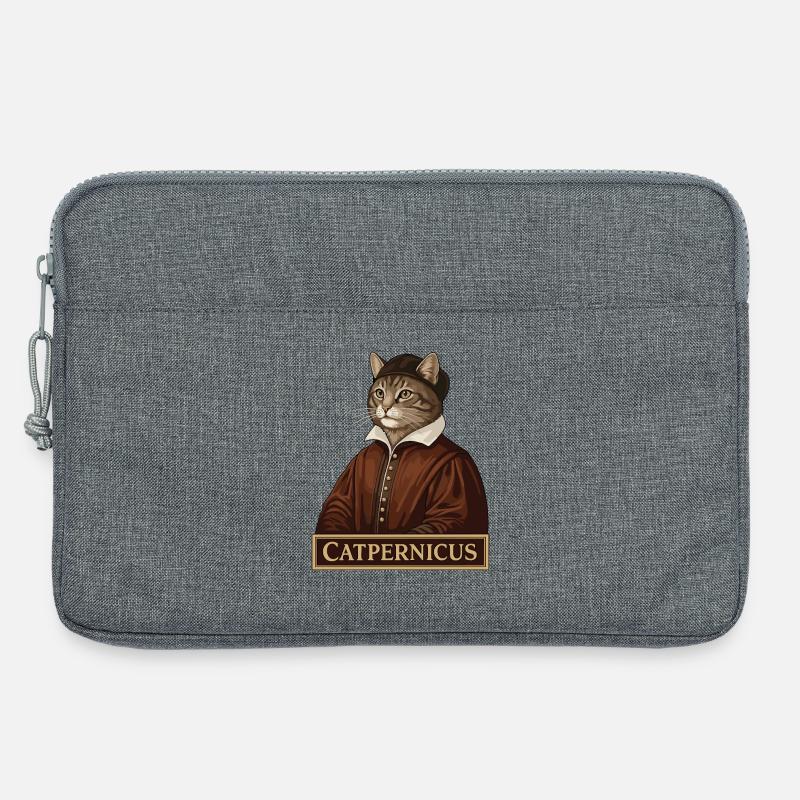 Catpernicus Nicolaus Copernicus Astronomenkatze - Laptoptasche 13" - Grau meliert