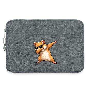 Dabbing Golden Hamster - Laptop bag 13" - heather grey - Front