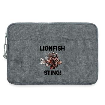 Rascasse Volante Lionfish Danger Sting Noir - Sacoche pour ordinateur portable 13 pouces - gris chiné - Devant