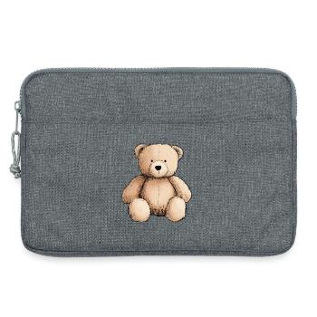 ours en peluche, nounours, animal en peluche - Sacoche pour ordinateur portable 13 pouces - gris chiné - Devant