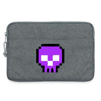 Pixel Totenkopf Game Over - Laptoptasche 13" - Grau meliert - Vorne