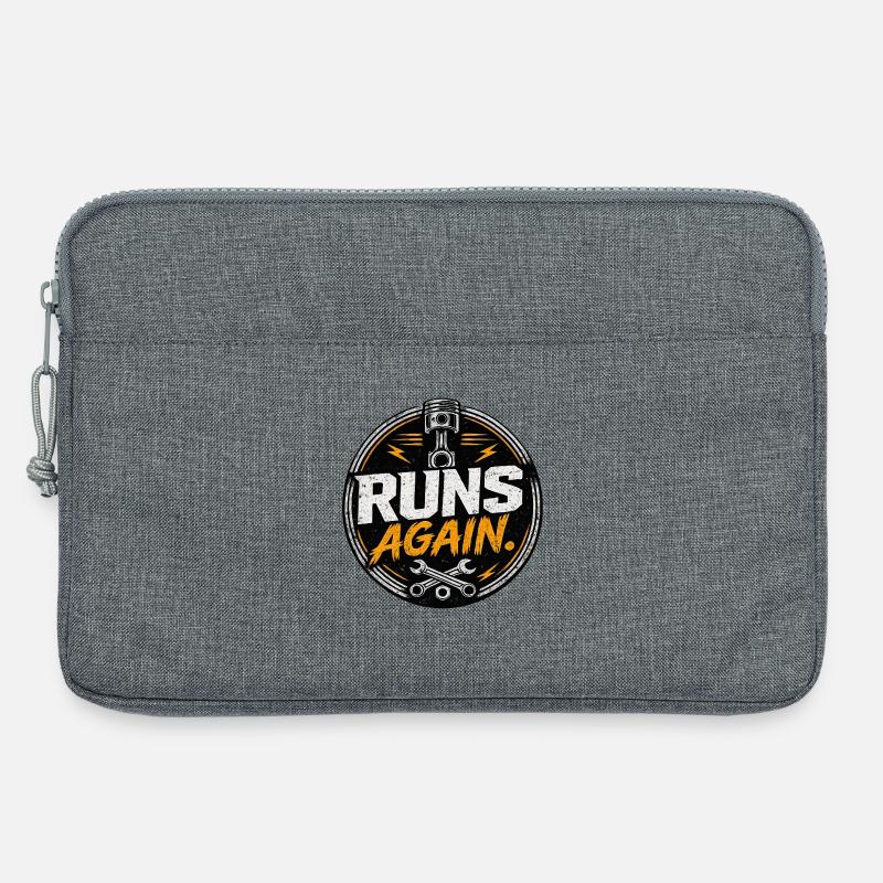 Runs Again Engine Revival-Abzeichen - Laptoptasche 13" - Grau meliert