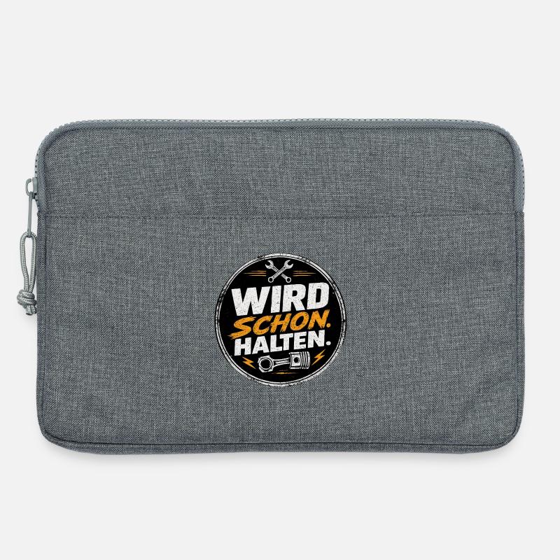 Wird Schon Halten Mechaniker - Laptoptasche 13" - Grau meliert