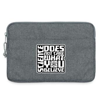 Science Does Not Care What You Believe Fakten Logo - Laptoptasche 13" - Grau meliert - Vorne