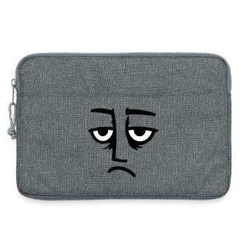 Mürrisches Trauriges Enttäuschtes Gesicht Lustig - Sacoche pour ordinateur portable 13 pouces - gris chiné - Devant