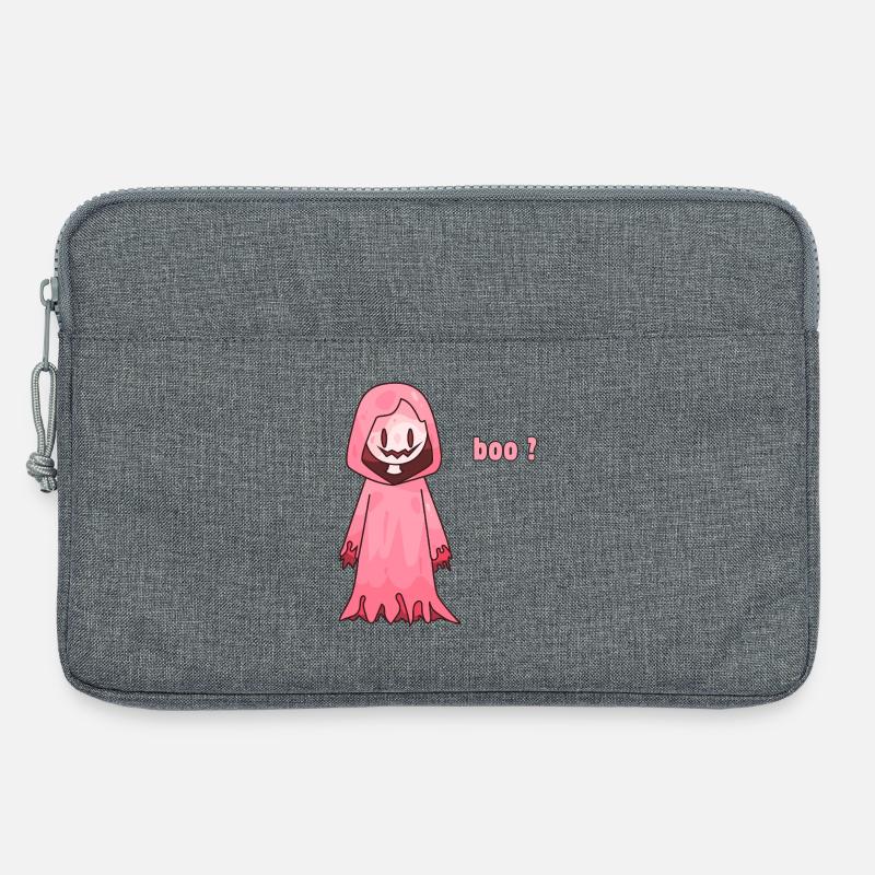 Süßer pinker Halloween-Geist sagt Buh? - Laptoptasche 13" - Grau meliert