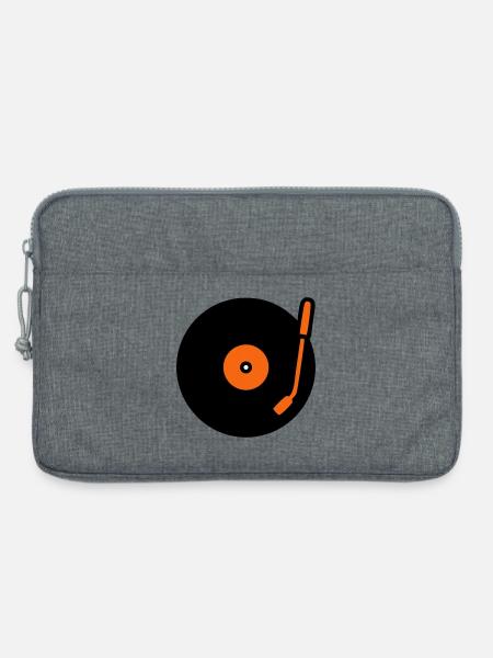Retro Audio Vinyl Record Tonearm - Laptop bag 13" - heather grey