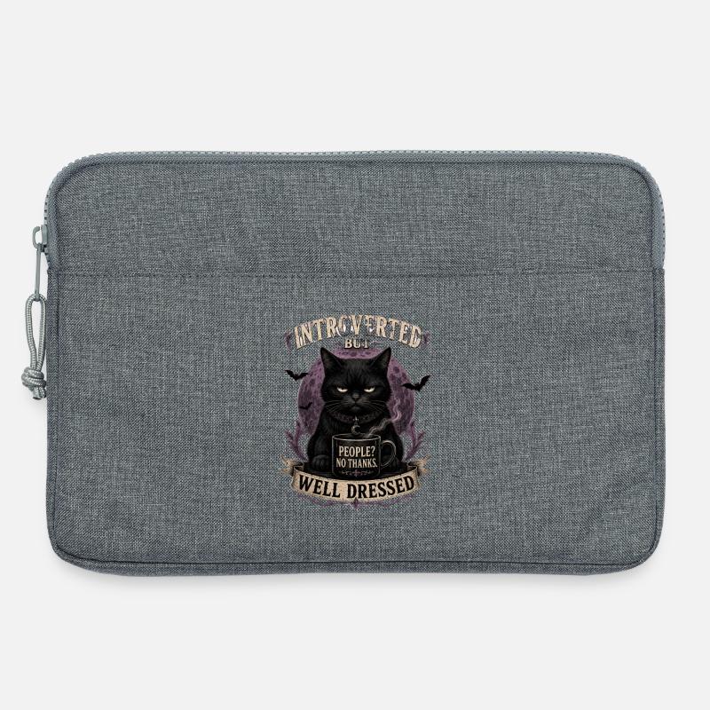 Introverted But Well Dressed Cat - Laptoptasche 13" - Grau meliert