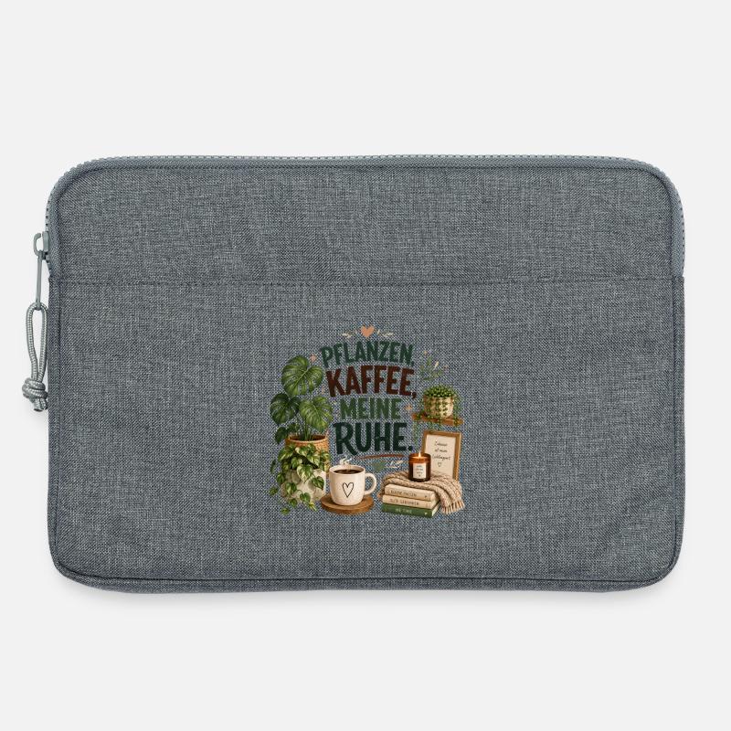 Pflanzen - Kaffee - Ruhe - Laptoptasche 13" - Grau meliert