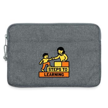 Steps to Learning Schule Logo - Laptoptasche 13" - Grau meliert - Vorne