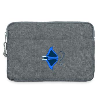 Manta Bleu Linéaire Stylisé - Sacoche pour ordinateur portable 13 pouces - gris chiné - Devant