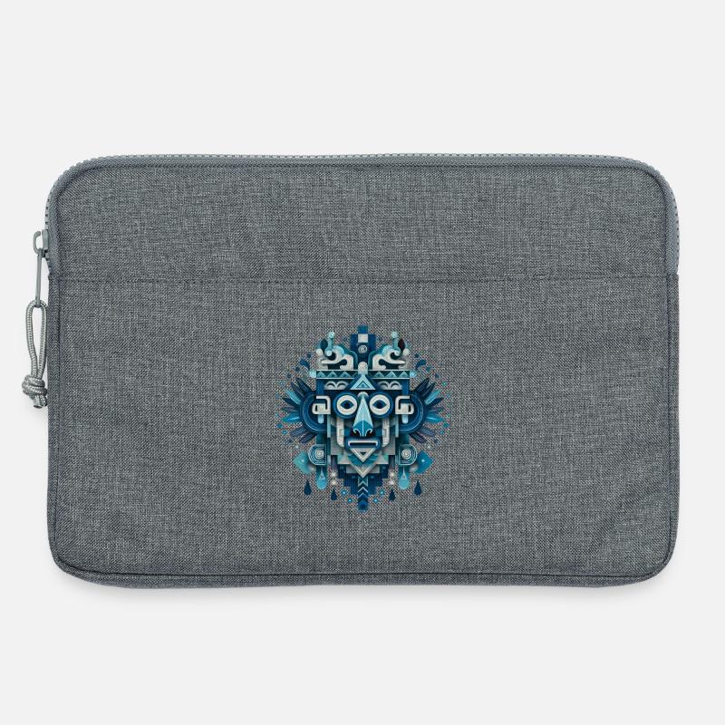 Tlaloc – Aztekischer Regengott - Laptoptasche 13" - Grau meliert