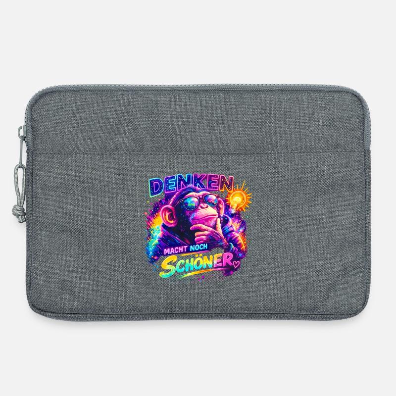 Denken macht noch schöner. - Laptoptasche 13" - Grau meliert