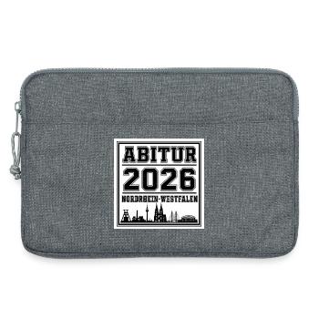 Abitur-2026-NRW - Laptoptasche 13" - Grau meliert - Vorne