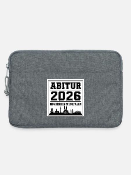 Abitur-2026-NRW - Laptoptasche 13" - Grau meliert