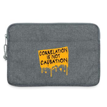 Correlation Is Not Causation Nerd Science - Laptop bag 13" - heather grey - Front