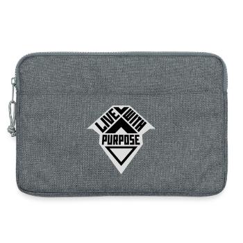 Live With Purpose Motivation Sinn Mindset Spruch - Laptoptasche 13" - Grau meliert - Vorne