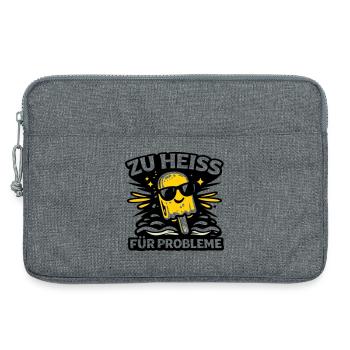 zu heiss für Probleme - Laptoptasche 13" - Grau meliert - Vorne