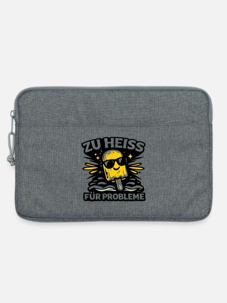 zu heiss für Probleme - Laptoptasche 13" - Grau meliert