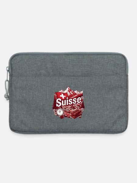 Schweiz, Schweiz Schweiz - Laptoptasche 13" - Grau meliert