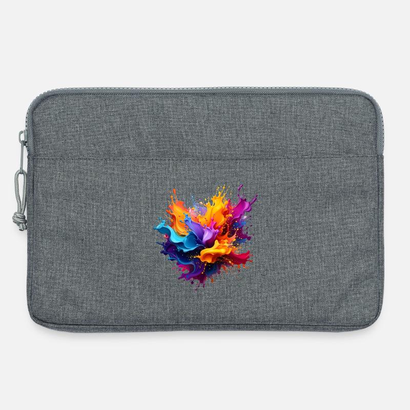 Paint Splash Explosion - Laptop bag 13" - heather grey